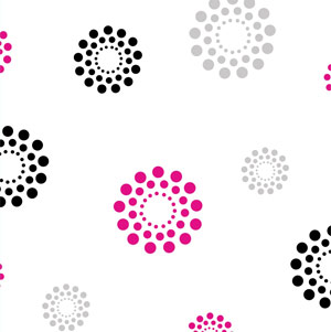 Hot Pink & Black Dots